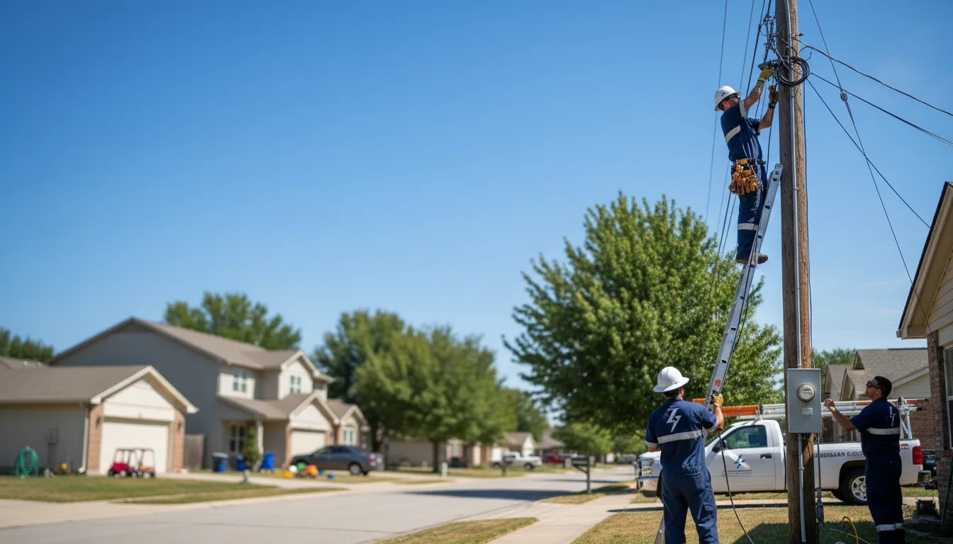 Residential electrician providing installation services in Saint Mary, MO